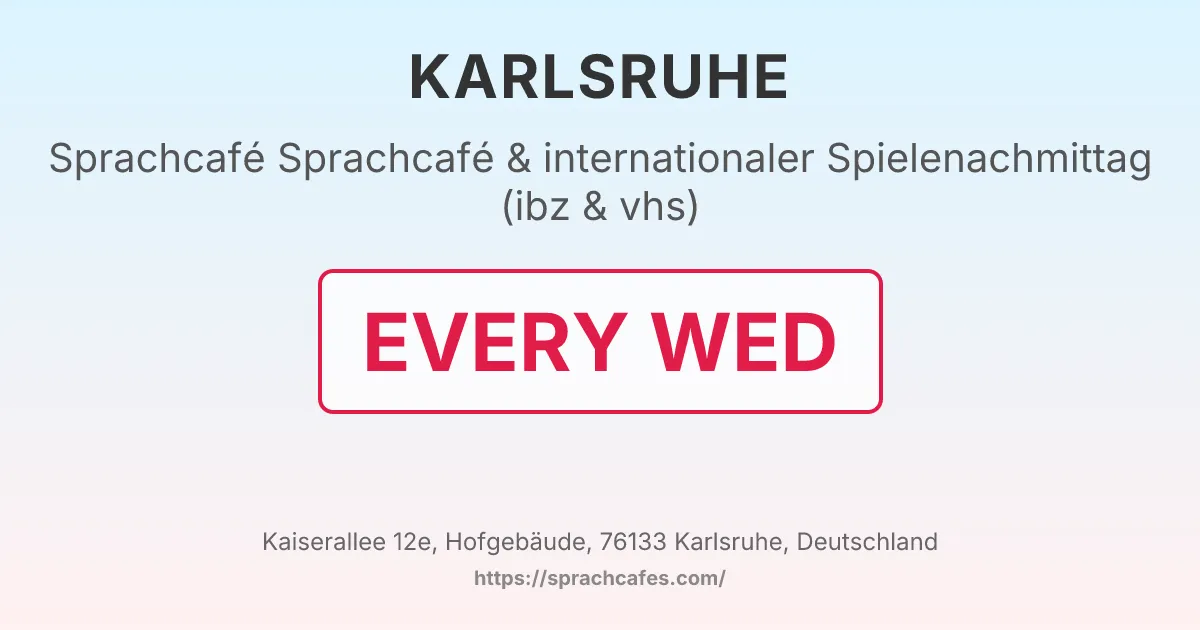 Sprachcafé & internationaler Spielenachmittag (ibz & vhs) – event photo