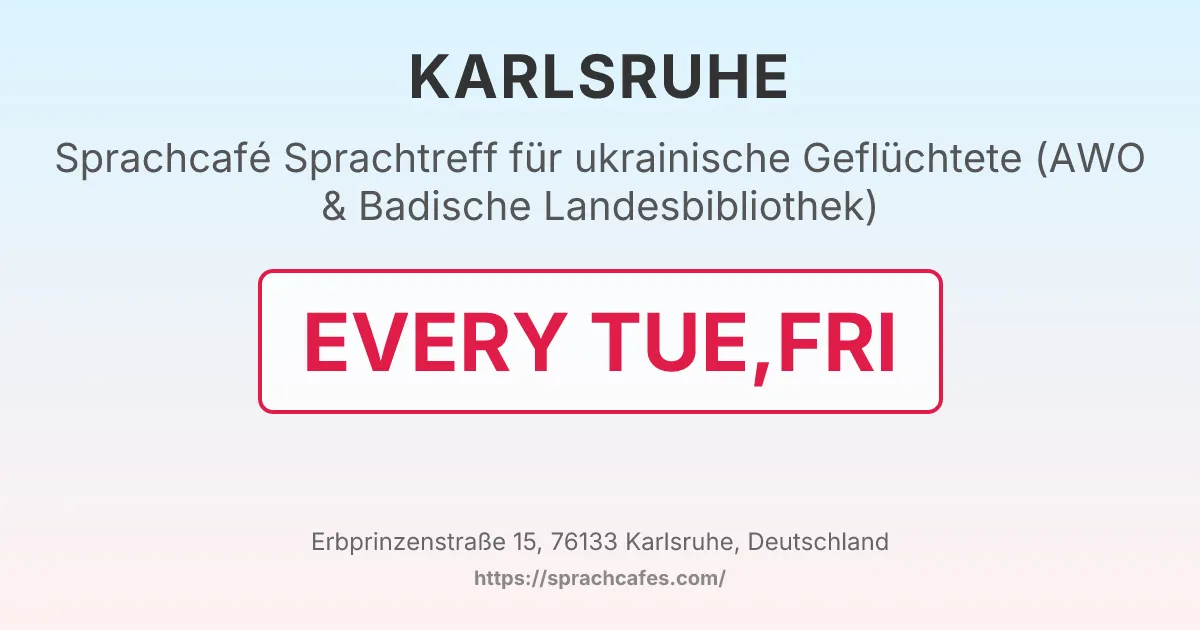 Sprachtreff für ukrainische Geflüchtete (AWO & Badische Landesbibliothek) – event photo