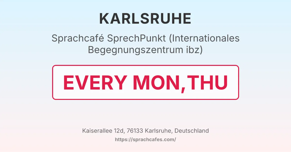 SprechPunkt (Internationales Begegnungszentrum ibz) – event photo