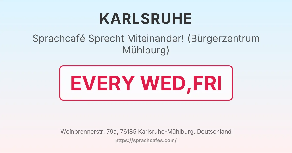 Sprecht Miteinander! (Bürgerzentrum Mühlburg) – event photo