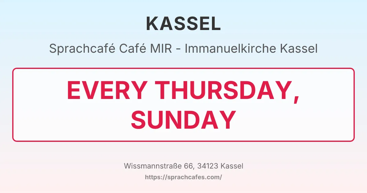 Café MIR - Immanuelkirche Kassel – event photo