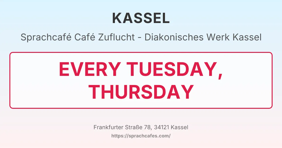 Café Zuflucht - Diakonisches Werk Kassel – event photo