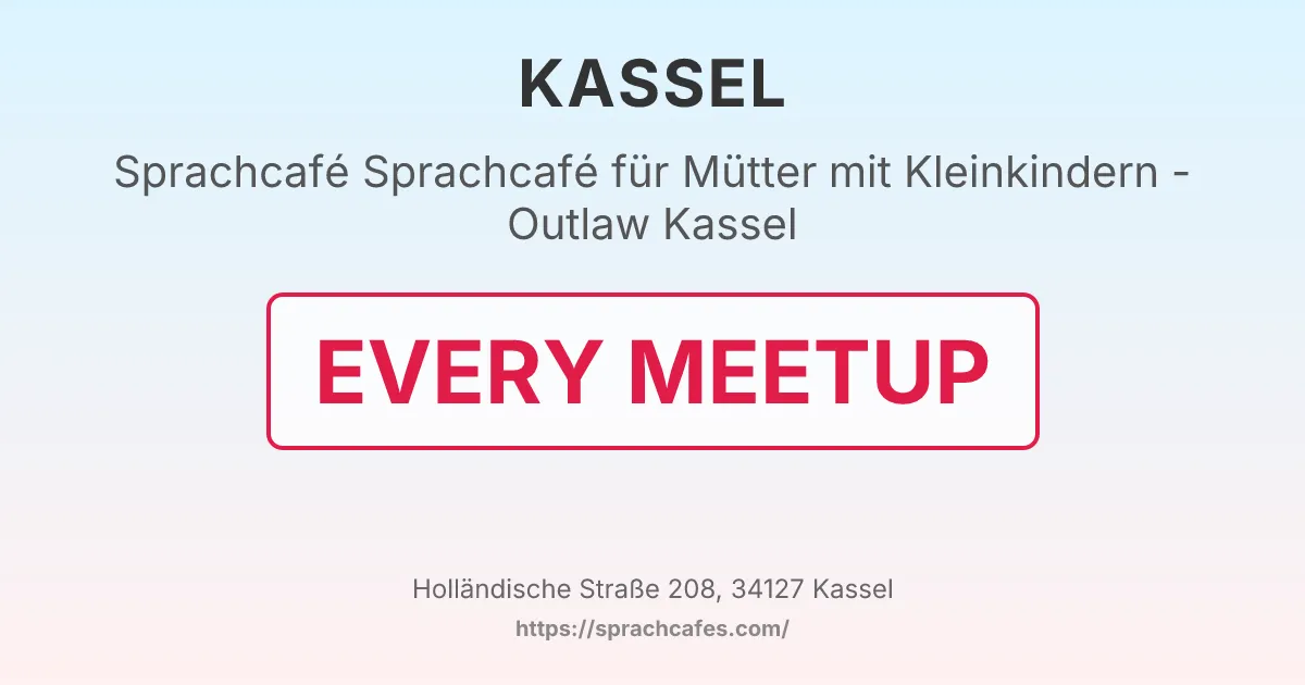 Sprachcafé für Mütter mit Kleinkindern - Outlaw Kassel – event photo