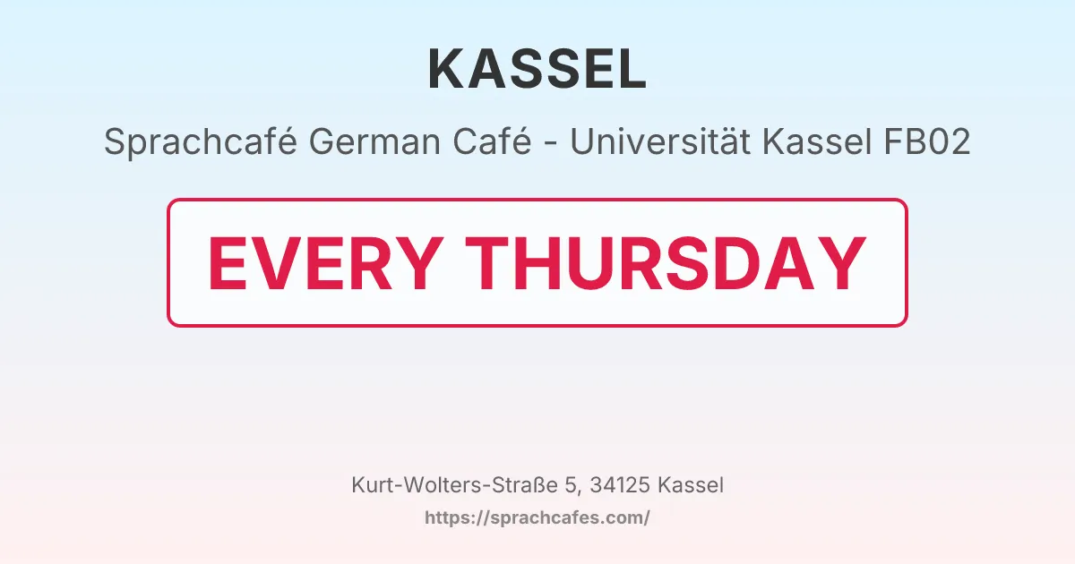 German Café - Universität Kassel FB02 – event photo