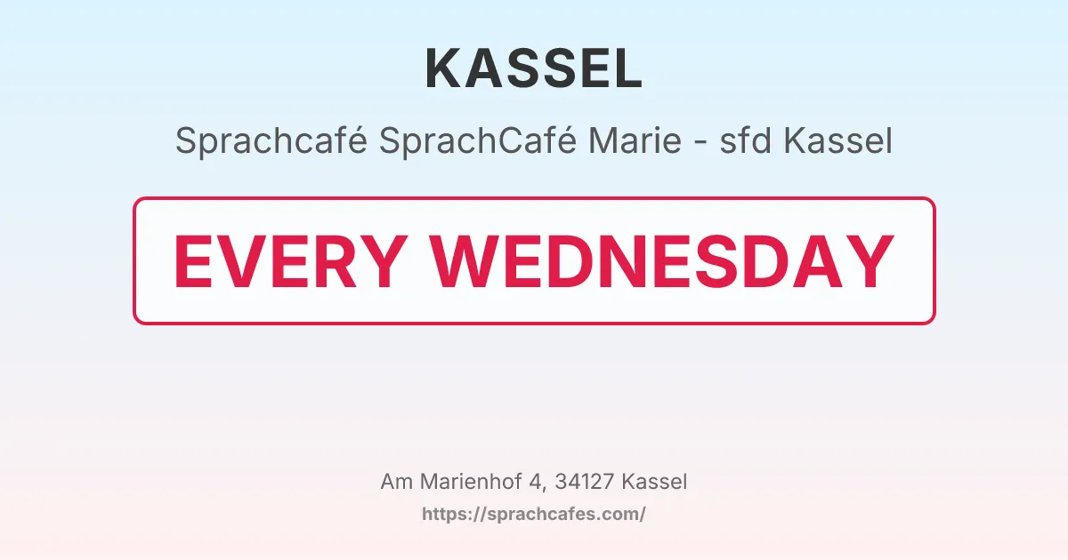 SprachCafé Marie - sfd Kassel – event photo