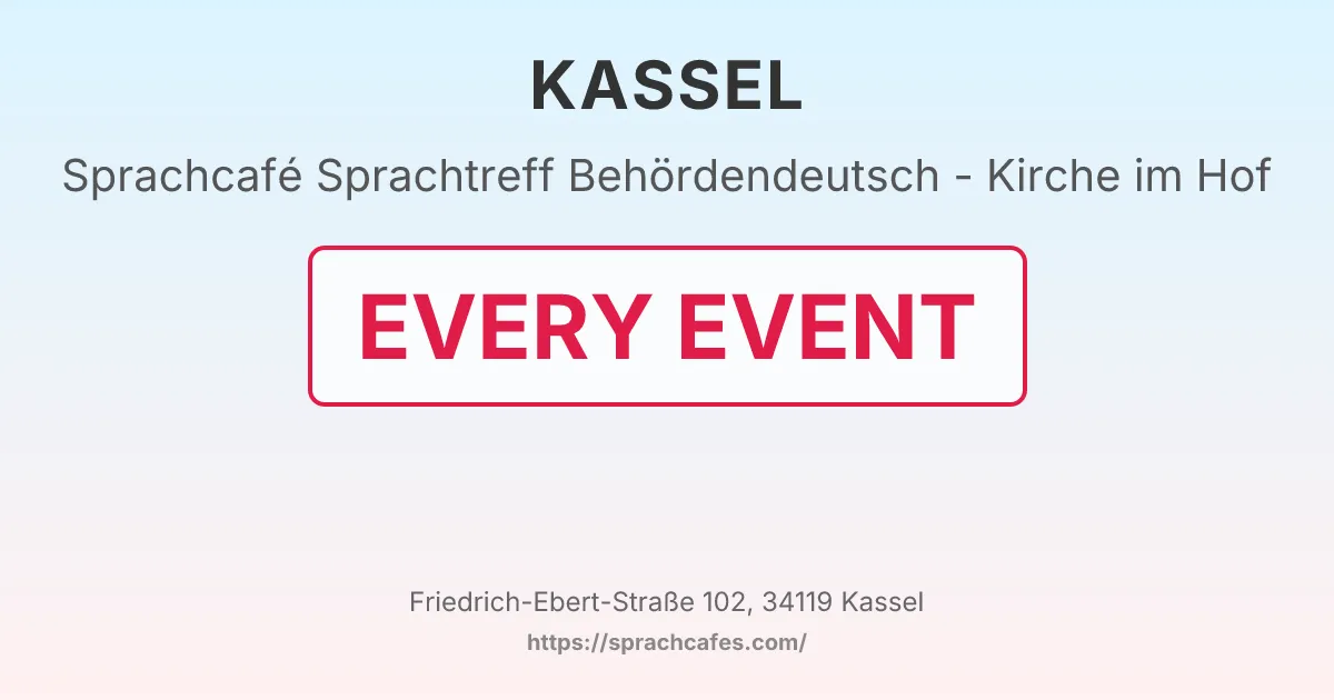 Sprachtreff Behördendeutsch - Kirche im Hof – event photo