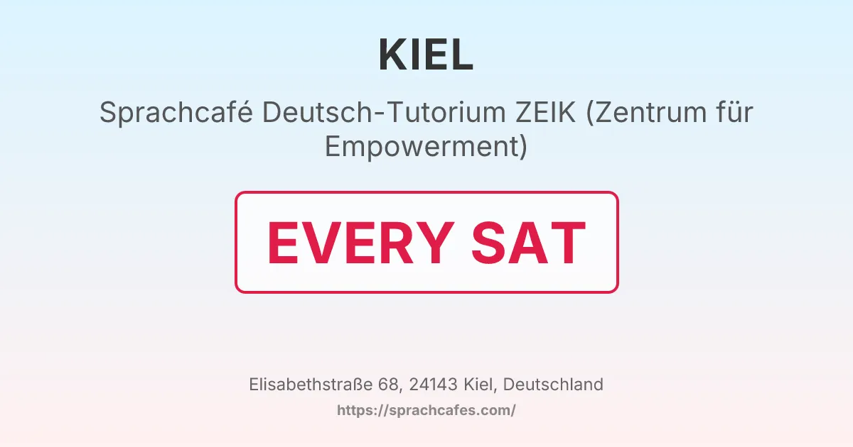 Deutsch-Tutorium ZEIK (Zentrum für Empowerment) – event photo