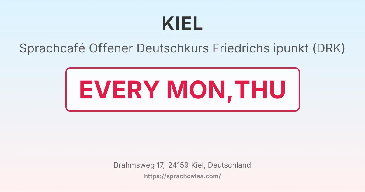 Offener Deutschkurs Friedrichs ipunkt (DRK) – event photo