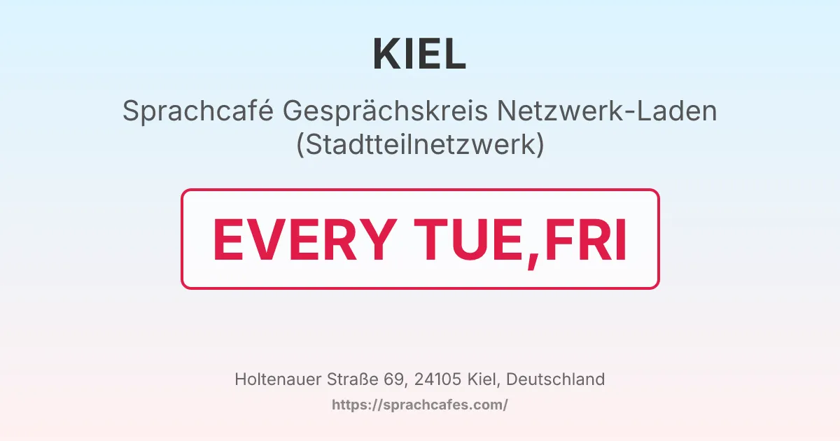 Gesprächskreis Netzwerk-Laden (Stadtteilnetzwerk) – event photo