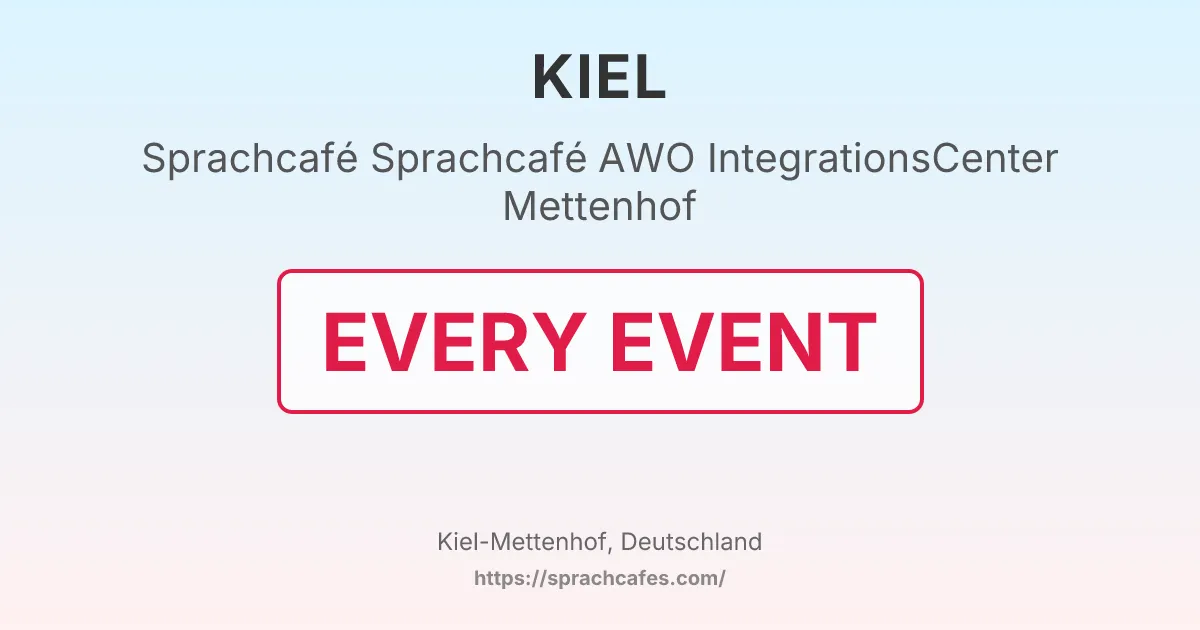 Sprachcafé AWO IntegrationsCenter Mettenhof – event photo