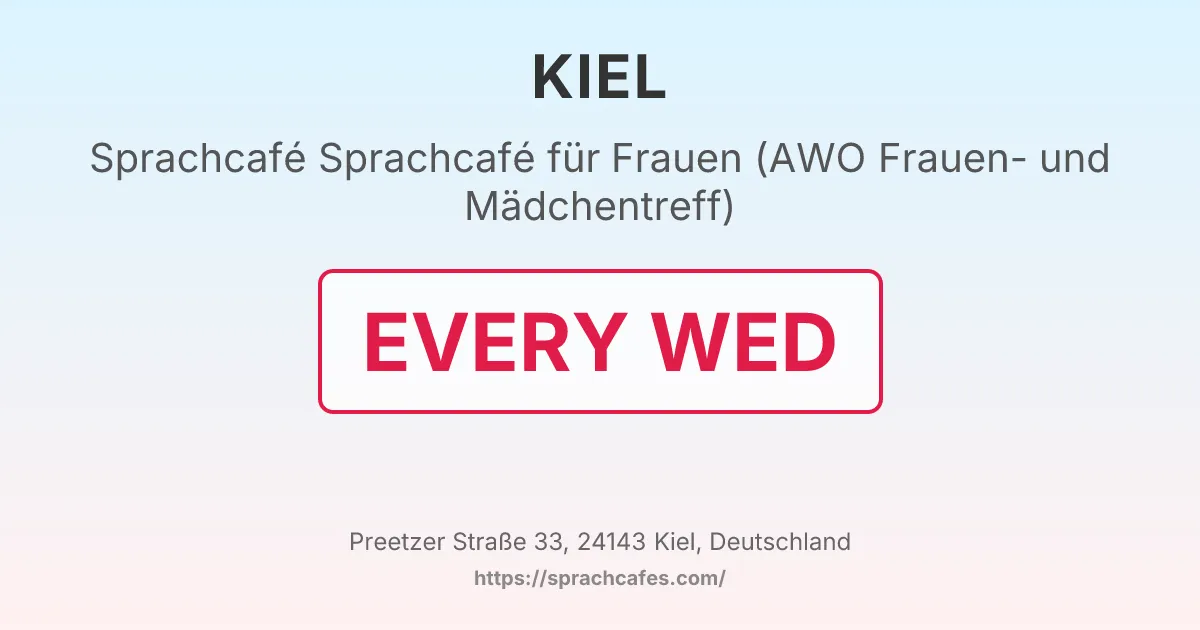Sprachcafé für Frauen (AWO Frauen- und Mädchentreff) – event photo