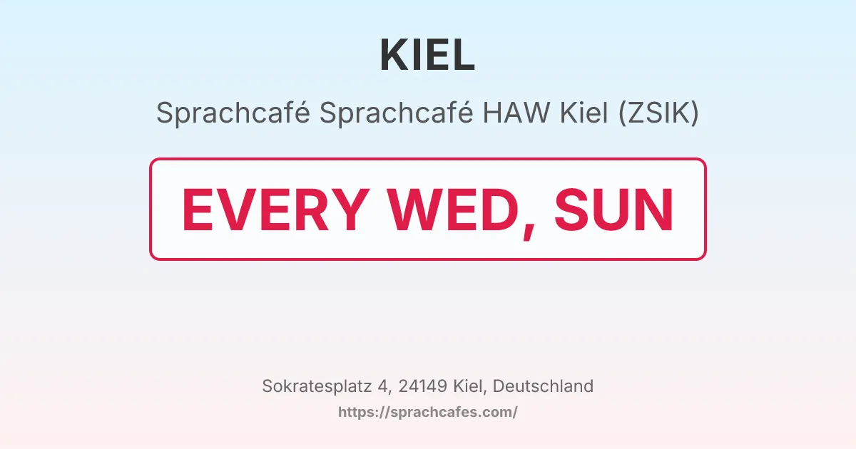 Sprachcafé HAW Kiel (ZSIK) – event photo