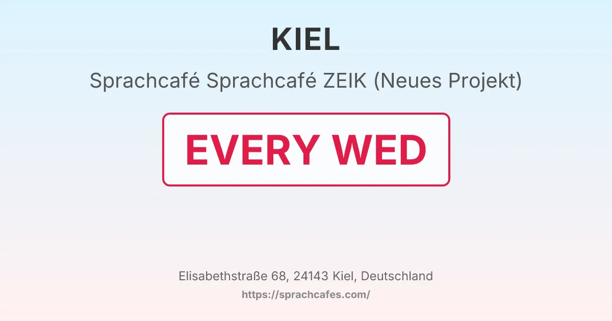 Sprachcafé ZEIK (Neues Projekt) – event photo