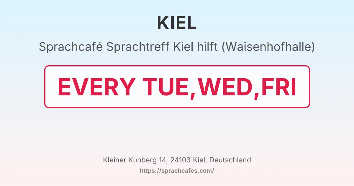 Sprachtreff Kiel hilft (Waisenhofhalle) – event photo