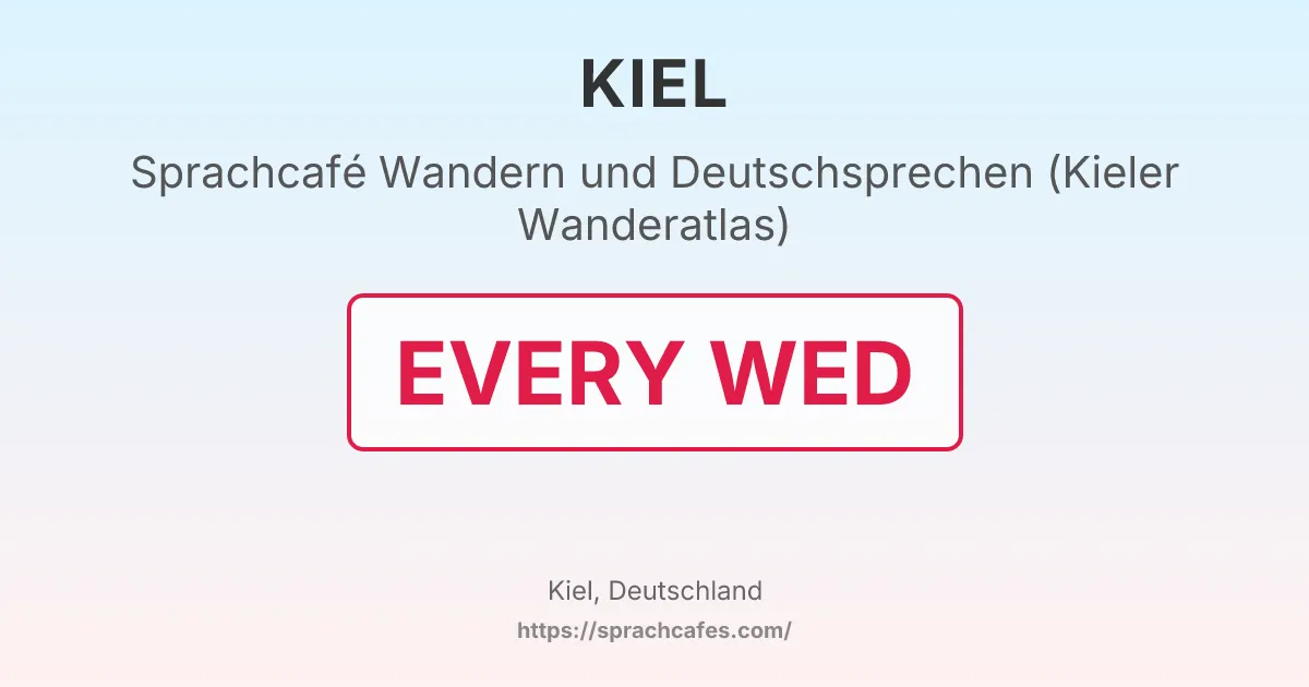 Wandern und Deutschsprechen (Kieler Wanderatlas) – event photo