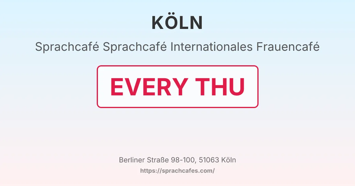 Sprachcafé Internationales Frauencafé – event photo