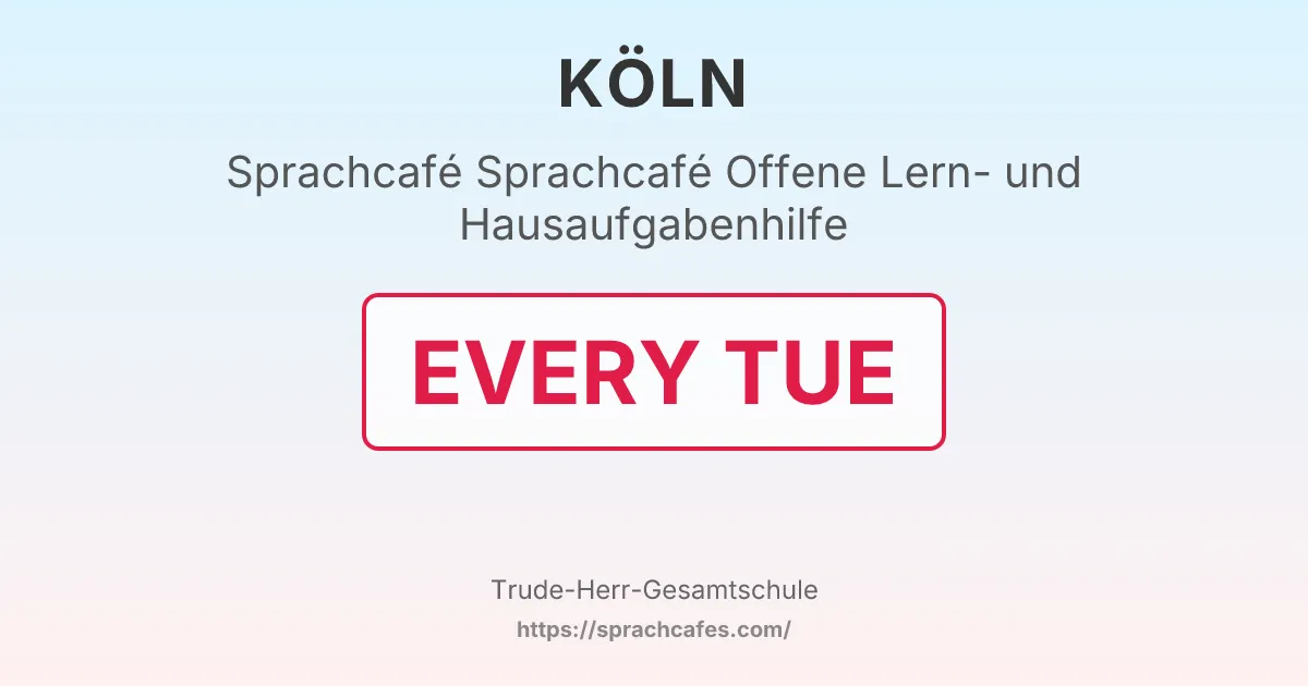 Sprachcafé Offene Lern- und Hausaufgabenhilfe – event photo