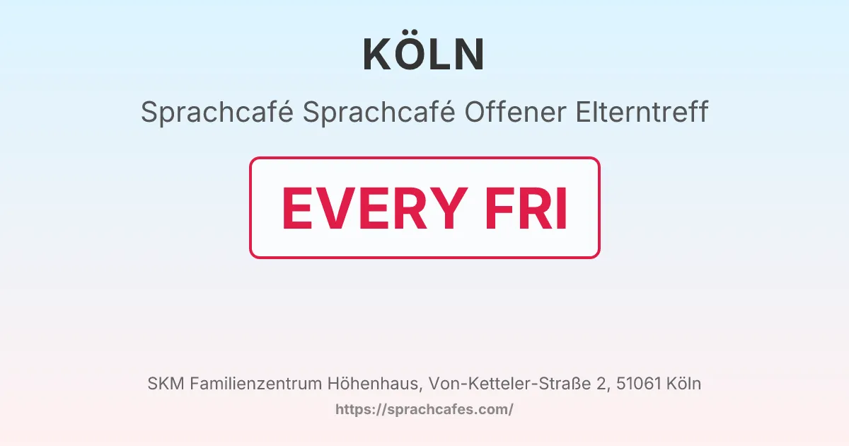 Sprachcafé Offener Elterntreff – event photo