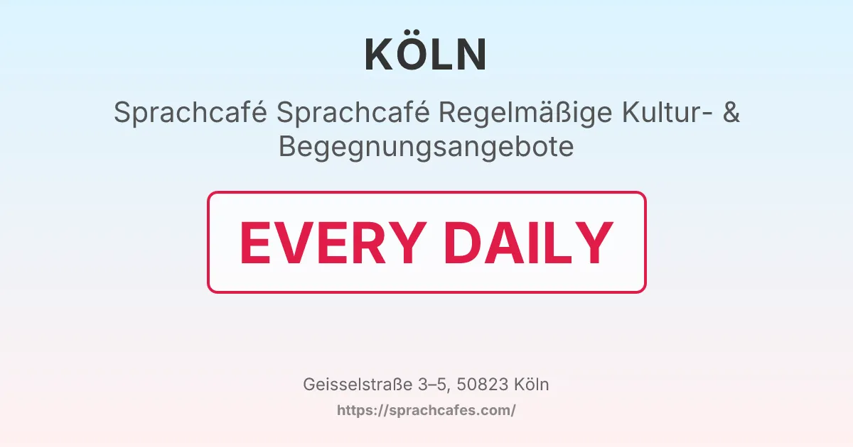 Sprachcafé Regelmäßige Kultur- & Begegnungsangebote – event photo