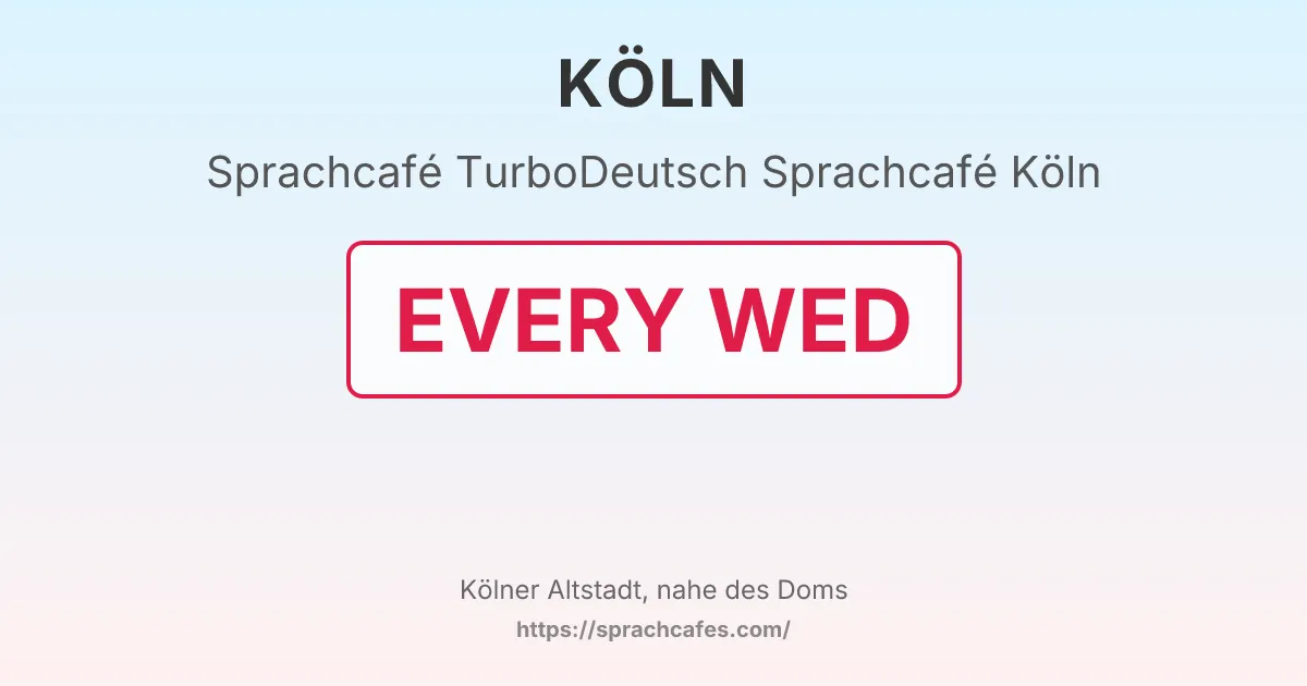 TurboDeutsch Sprachcafé Köln – event photo