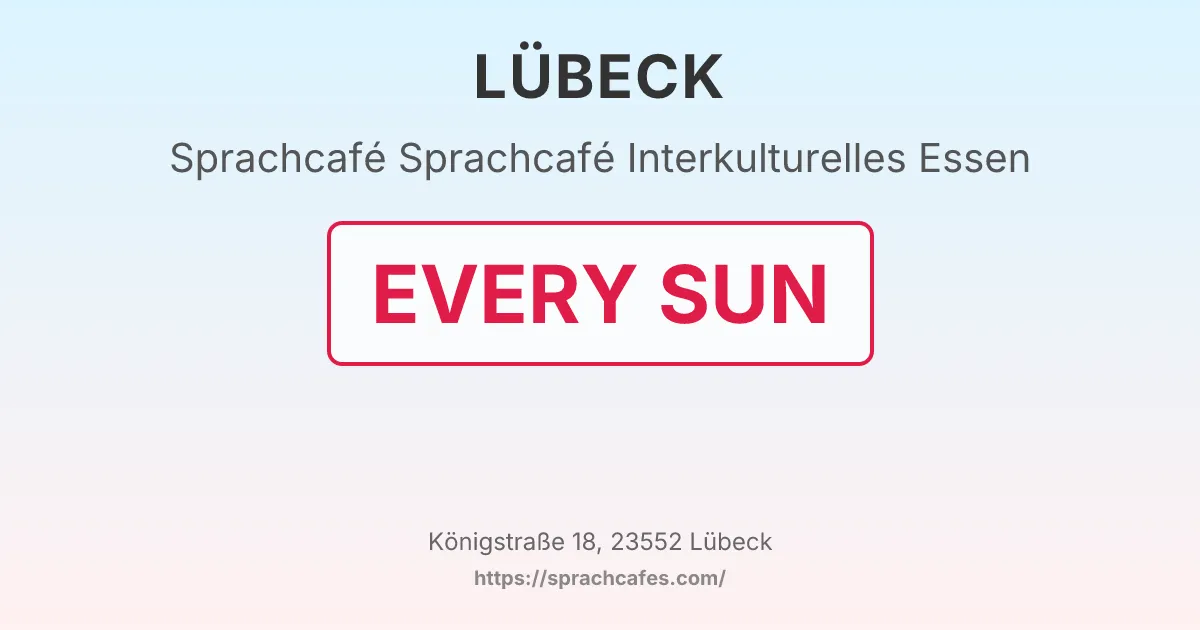 Sprachcafé Interkulturelles Essen – event photo