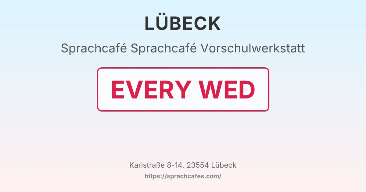 Sprachcafé Vorschulwerkstatt – event photo