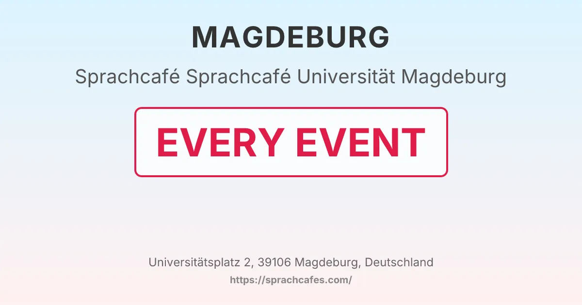Sprachcafé Universität Magdeburg – event photo