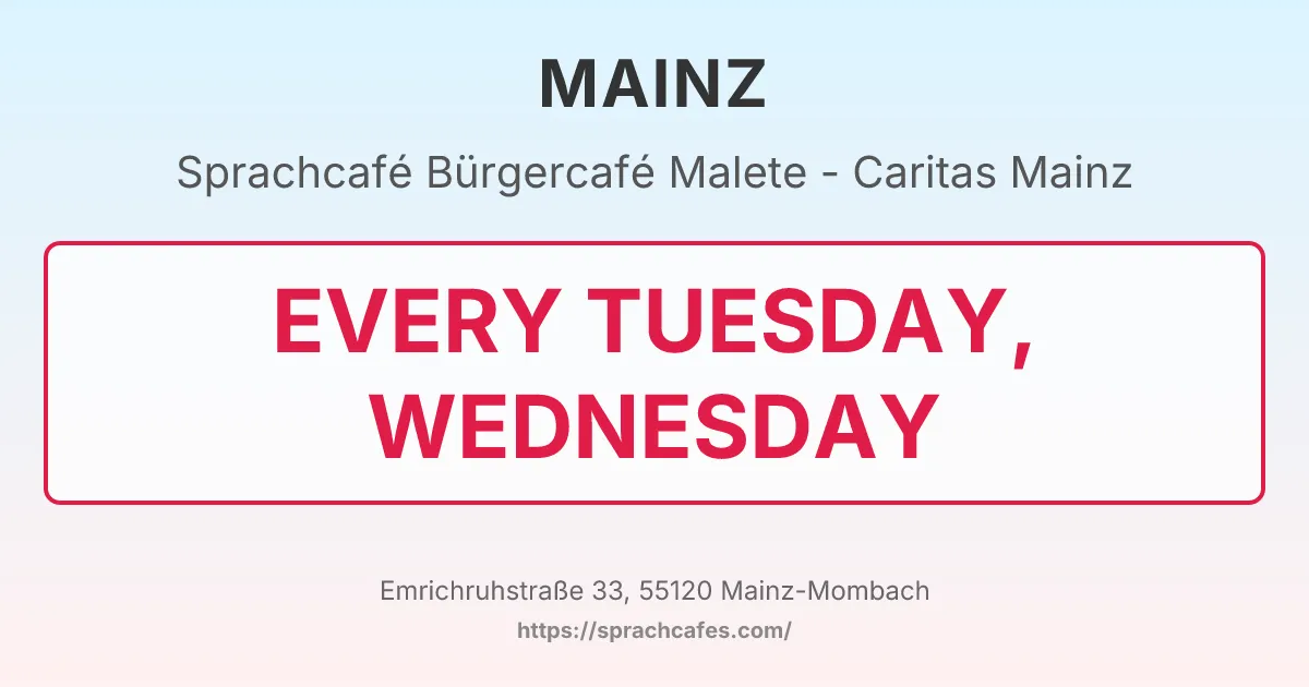 Bürgercafé Malete - Caritas Mainz – event photo