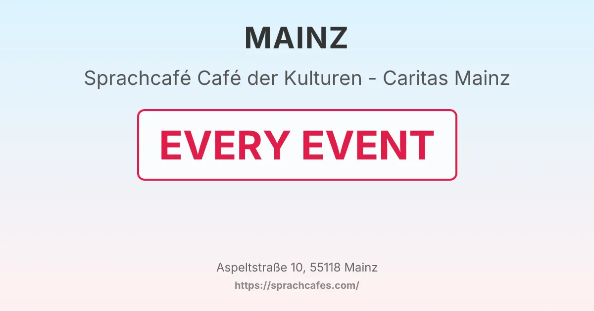 Café der Kulturen - Caritas Mainz – event photo