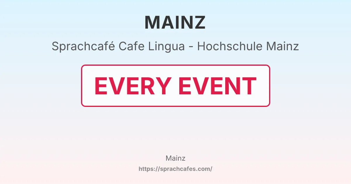 Cafe Lingua - Hochschule Mainz – event photo