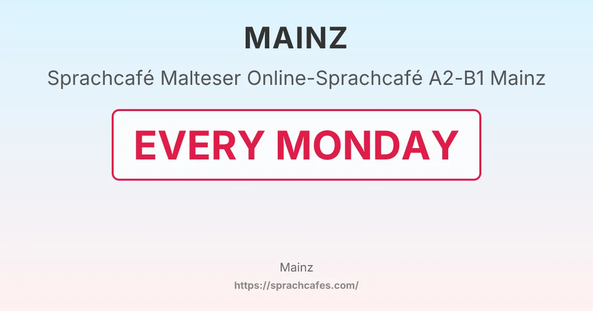 Malteser Online-Sprachcafé A2-B1 Mainz – event photo