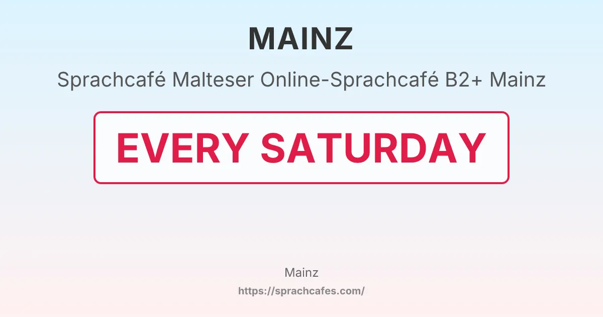 Malteser Online-Sprachcafé B2+ Mainz – event photo