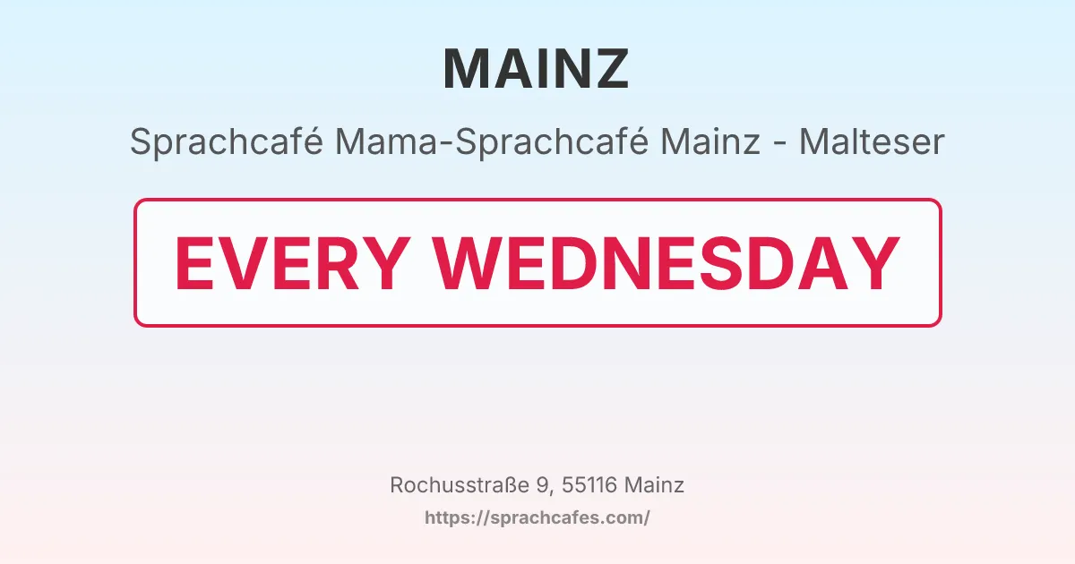 Mama-Sprachcafé Mainz - Malteser – event photo