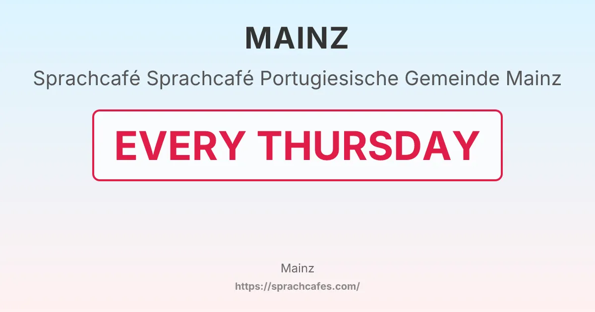 Sprachcafé Portugiesische Gemeinde Mainz – event photo