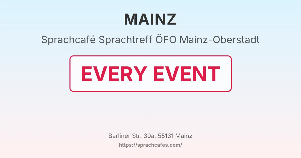 Sprachtreff ÖFO Mainz-Oberstadt – event photo