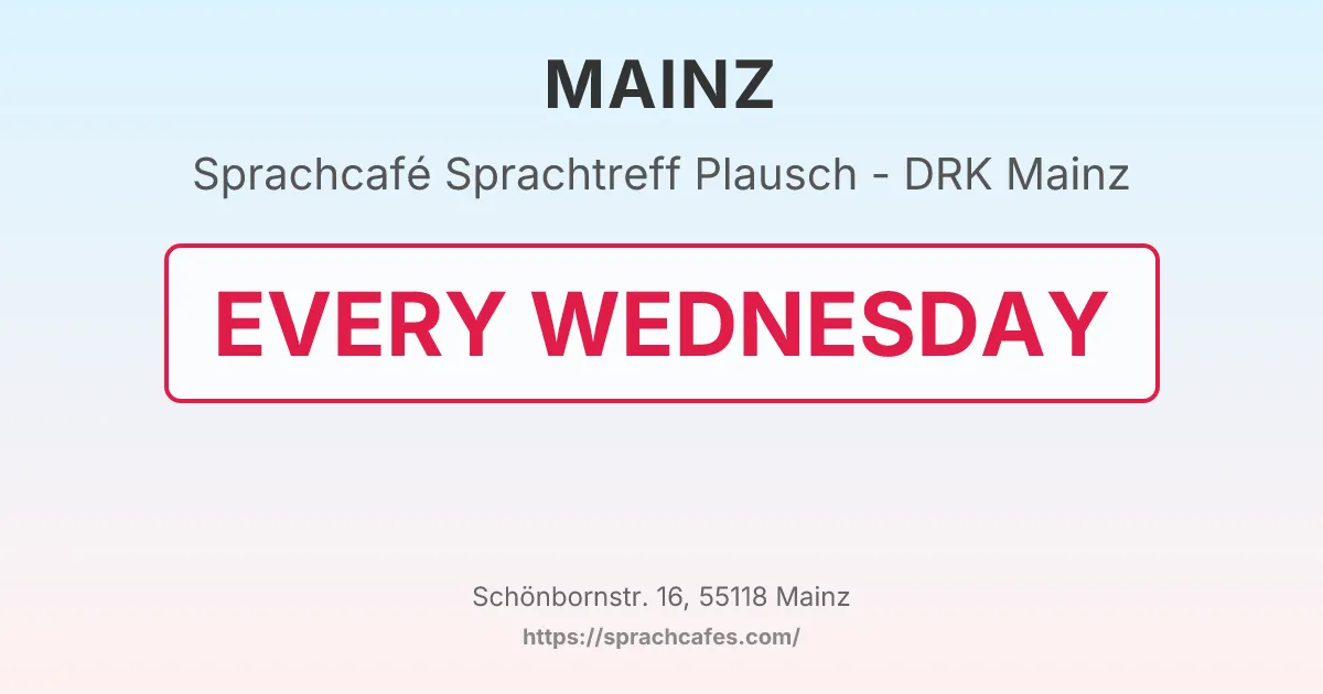 Sprachtreff Plausch - DRK Mainz – event photo