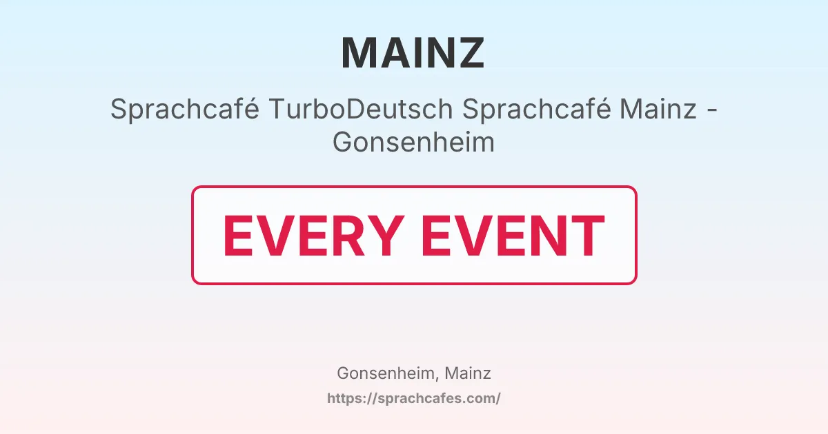 TurboDeutsch Sprachcafé Mainz - Gonsenheim – event photo