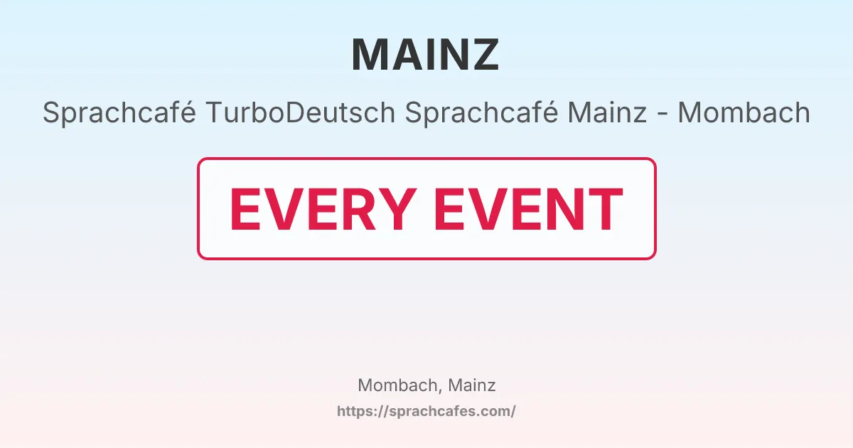 TurboDeutsch Sprachcafé Mainz - Mombach – event photo