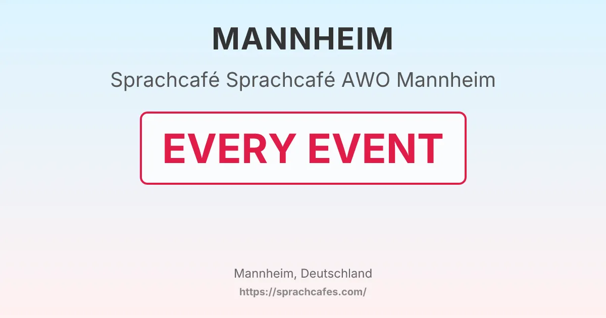 Sprachcafé AWO Mannheim – event photo