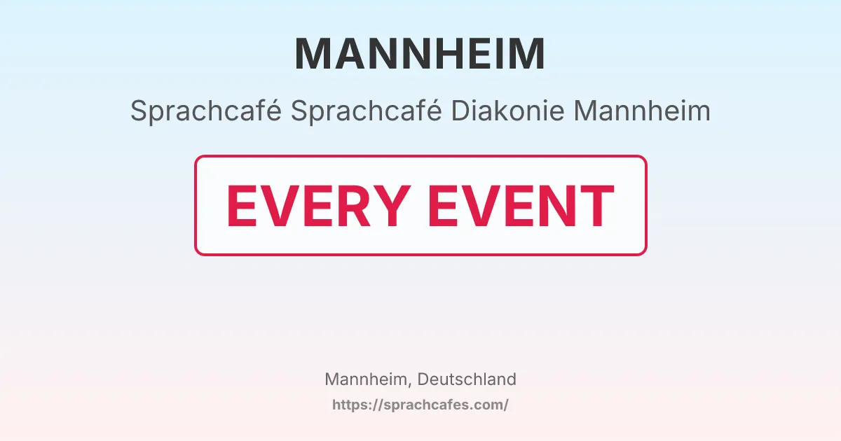 Sprachcafé Diakonie Mannheim – event photo