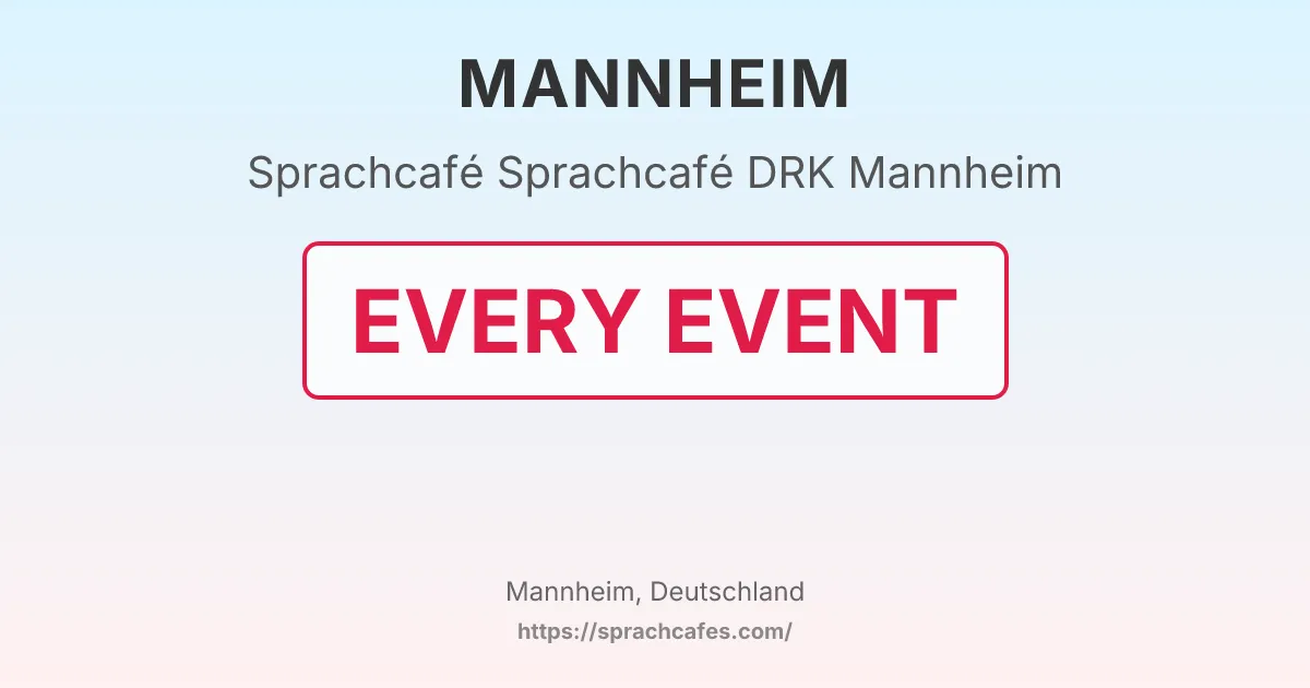 Sprachcafé DRK Mannheim – event photo