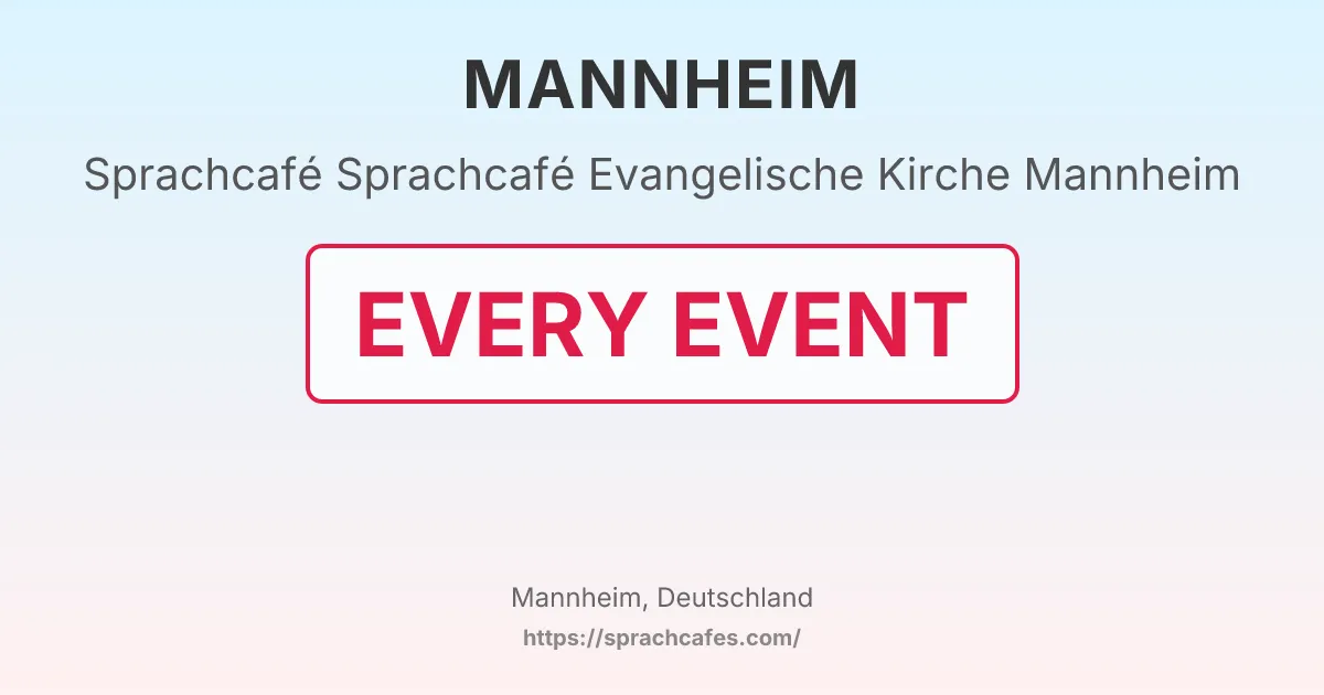Sprachcafé Evangelische Kirche Mannheim – event photo