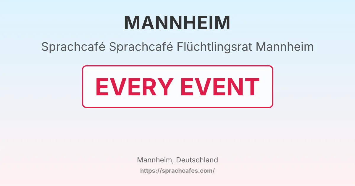 Sprachcafé Flüchtlingsrat Mannheim – event photo