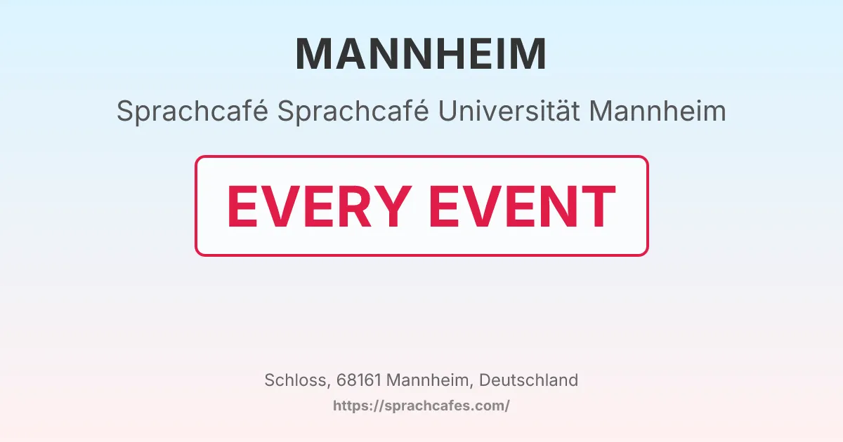 Sprachcafé Universität Mannheim – event photo