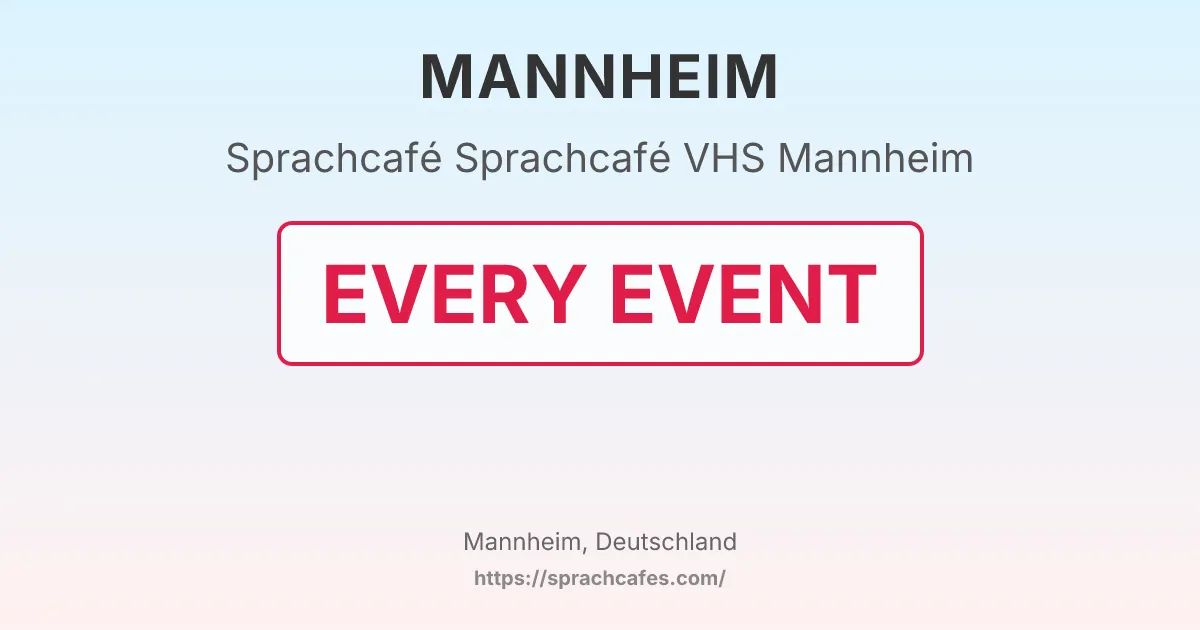 Sprachcafé VHS Mannheim – event photo