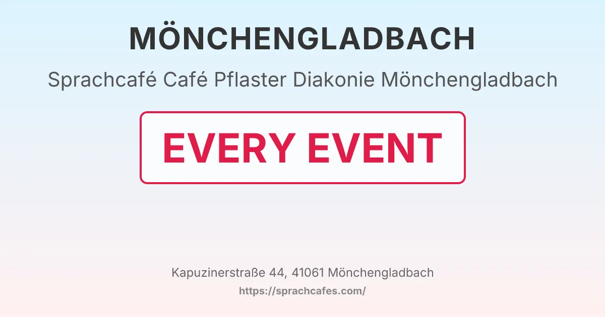 Café Pflaster Diakonie Mönchengladbach – event photo