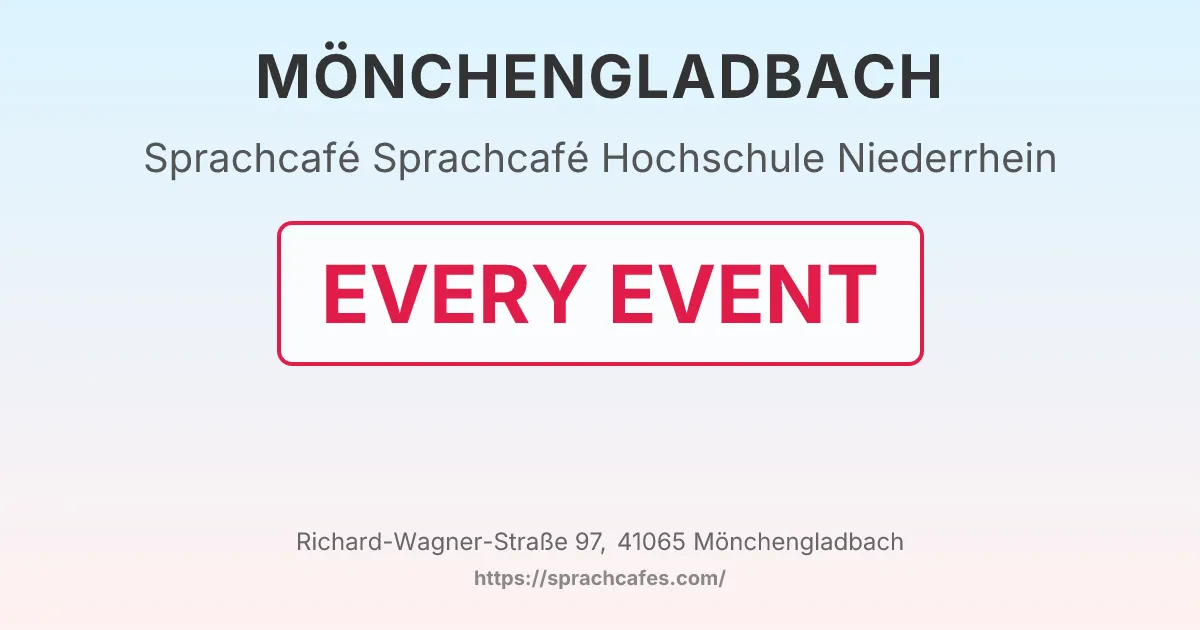 Sprachcafé Hochschule Niederrhein – event photo