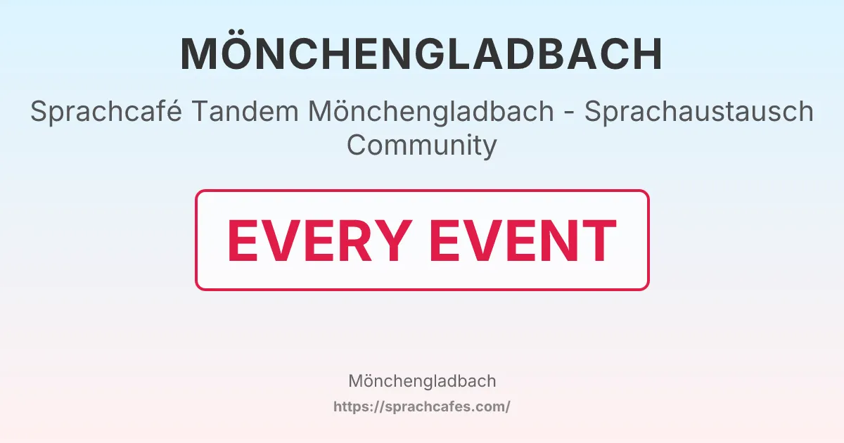 Tandem Mönchengladbach - Sprachaustausch Community – event photo