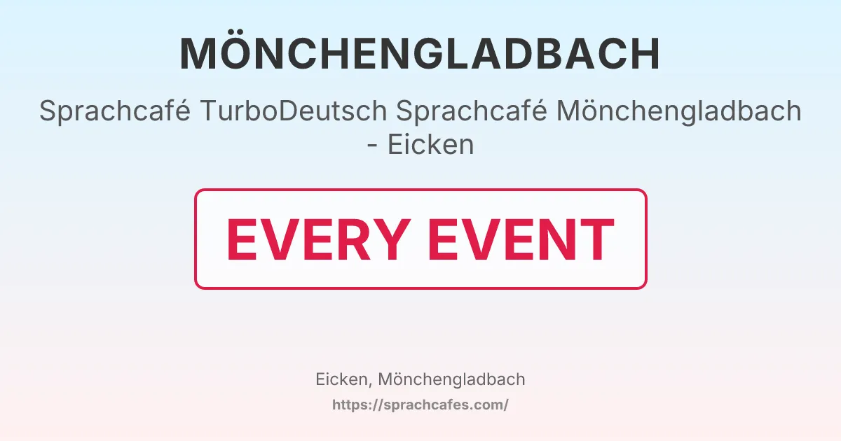 TurboDeutsch Sprachcafé Mönchengladbach - Eicken – event photo