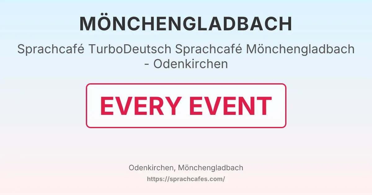 TurboDeutsch Sprachcafé Mönchengladbach - Odenkirchen – event photo